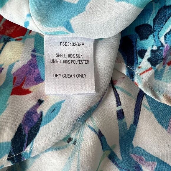 PARKER WOMEN SIZE M BLUE PRINT DRESS - Picture 7 of 8